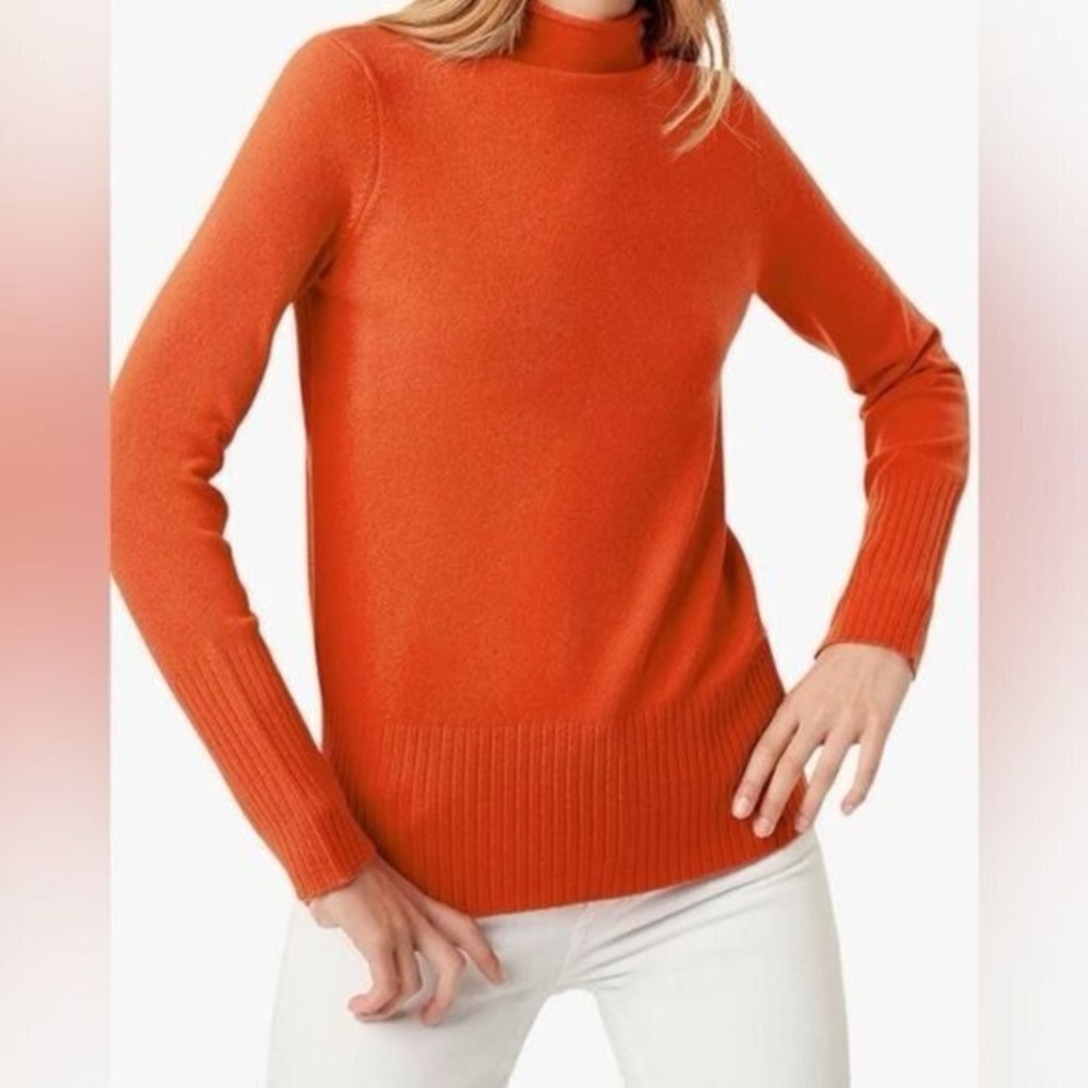 Burnt Orange French Connection Mockneck Sweater, Size M